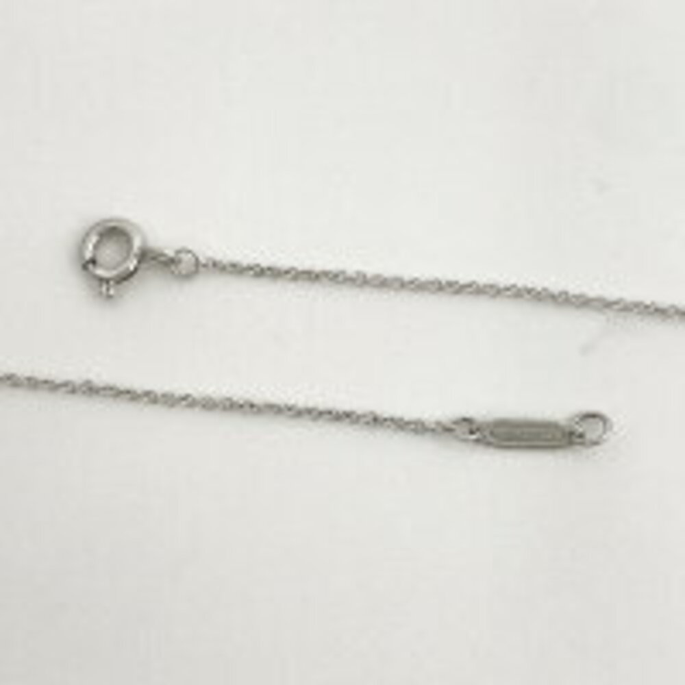 Tiffany Co to Double Heart Necklace Sterling Silver Blue - Picture 3 of 4